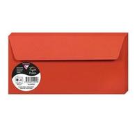 Enveloppes - Format DL - 110x220mm - Rouge corail - 20 unités - Clairefontaine Rouge G