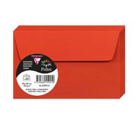Clairefontaine Enveloppes 55991C – 20 auto-adhésives 9x14 cm 120g/m² Rouge corail Gamme Pollen