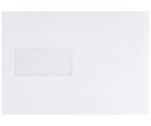 Enveloppes Herlitz C5 90 g Enveloppes à patte autocollante, lot de 25 avec impression interne, emballées dans un film plastique scellé, blanches Avec fenêtre c5