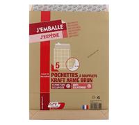 Enveloppes - Kraft armé - C4 - 229x330mm - Auto adhésive - Lot de 5 - GPV