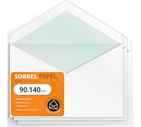Enveloppes Papier, Enveloppes Blanches avec Rabat Pointu, Enveloppes Invitations et Lettres, Enveloppes Papier pour Cartes Cadeaux, Anniversaires, Mariage ou Communion - Ofituria (90x140mm, 25 pcs)