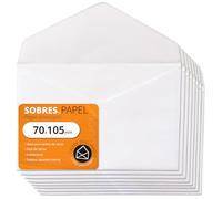 Enveloppes Papier, Enveloppes Blanches avec Rabat Pointu, Enveloppes pour Invitations et Lettres, Enveloppes pour Cartes de Visite, Enveloppes Cartes, Anniversaires - Ofituria (70x105mm, 50 pcs)