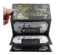 Enveloppes pour argent liquide, cartes de vœux d'anniversaire - Cartes de vœux de vacances, enveloppe de vœux pliable pour fêtes d'anniversaire