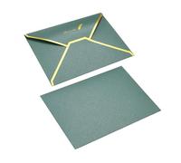 Enveloppes pour cartes Enveloppe for carte de visite, 20 pièces, rabat en V, 7x5 pouces, papier enduit perles, multicolore(Green)