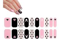 Enveloppes pour ongles en gel semi-cured - Autocollants couvrant complètement, bandes à paillettes dégradées, autocollants adhésifs, art DIY, accessoires de manucure, décoration de vacances, arts