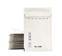 Enveloppes rembourrées, enveloppes d'expédition, sacs en papier avec intérieur à bulles, couleur blanche, sacs d'expédition avec fermeture adhésive, 5 enveloppes (100 x 165 mm)