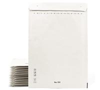 Enveloppes rembourrées, enveloppes d'expédition, sacs en papier avec intérieur à bulles, couleur blanche, sacs d'expédition avec fermeture adhésive, 5 enveloppes (350 x 470 mm)