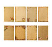 Enveloppes Rétro à Motif, vieux mode, papier à lettre double face, 16 Pièces Ensemble de Papier à Lettres de Papeterie, Papier à Lettres Vintage, Feuilles Papeterie Rétro