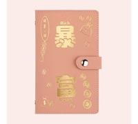 Enveloppes réutilisables Challeng pour couple - Carnet de notes pour économiser de l'argent - Livre de classement budgétaire - Défis d'épargne chinois 2025 - Rouge 2025 - Enveloppes de l'année du défi