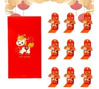 Enveloppes rouges 3D pliables 3D pour Nouvel An chinois - Pour collectionneurs d'affaires, mariage, anniversaire, bureau, fête, réunion de famille