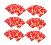 Enveloppes rouges, 60 pièces, enveloppes de l'année lunaire, thème cheval, paquets d'argent traditionnels for la fête du printemps, mariage, anniversaire, cadeaux d'entreprise, porte-bonheur
