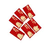 Enveloppes rouges chinoises en feuille d'or traditionnelle | Grand paquet rouge pour festival du printemps 2026, pour mariage, fiançailles, anniversaire, festival, mariage, femmes, garçons, filles