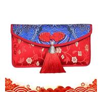 Enveloppes Rouges Chinoises | Paquets Brodés - Enveloppes Chinoises Rouges À Franges | Pour Cérémonies Familiales Fêtes du Printemps Événements d'Entreprise et Cadeaux de