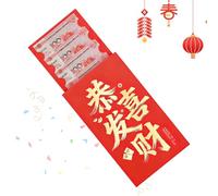 Enveloppes Rouges - Décorations Traditionnelles pour fêtes avec caractères géants en Or | Sachets Chinois pour Le Nouvel an Chinois | pour la Fête du Printemps, Réunions, Famille, Adultes Et