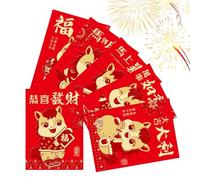 Enveloppes Rouges Du Cheval Pour Le Nouvel An | 6 Pièces de Fournitures pour Fêtes et Célébrations | Hong Bao du Nouvel An,pour les Passionnés de Culture Mariage