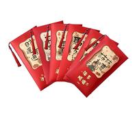 Enveloppes Rouges Du Nouvel An Chinois Cheval 2026,6 Pièces Avec Motif Doré À Chaud Pour Fêtes | Étrennes Du Nouvel An 2026 | Pour Mariages Entreprises Anniversaires Réunions Familiales Et