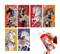 Enveloppes rouges | Paquets de monnaie avec élément cheval | Enveloppes rouges de l'année du cheval - Pour mariage, Noël, anniversaire, rassemblement, fils, fille, famille, amis, voisins