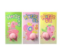 Enveloppes rouges pour argent - 3 pièces Design Cheval Nouvel An Chinois 2026, Enveloppes de fortune 3D avec tête douce, papier cadeau rouge traditionnel | Décorations pour les célébrations des fêtes