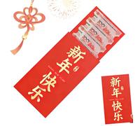 Enveloppes rouges pour le Nouvel An chinois | Décoration traditionnelle avec lettres géantes dorées - Grandes enveloppes chinoises Hong Bao Rouge | Pour mariages, fêtes, réunions de famille, cadeaux