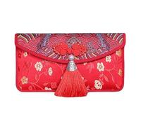 Enveloppes rouges pour le Nouvel An chinois, grandes | Enveloppe porte-bonheur de mariage avec pompons pour réunions de famille, vacances, anniversaires, fêtes du printemps