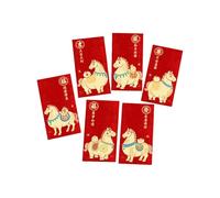 Enveloppes rouges traditionnelles de l'année du cheval 2026 | Pour mariage, anniversaire, printemps, festival, mariage, fiançailles, hommes, garçons, filles, adolescents