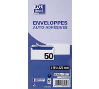 Enveloppes Velin, DL, blanches, sans fenêtre