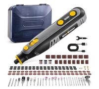 Enventor 8V Outil Rotatifs Multifonction Sans Fil, Mini Perceuse Sans Fil, 2 000 mAh, 5-Vitesses, 30 000 RPM Max, 125 Accessoires pour Sculpture, PonçAge, Polissage, DéCoupe, PerçAge