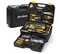 Enventor Caisse a Outil Complete 419 pièces, Malette Outils pour la maison, Boîte à Outils avec tiroir | Coffret de rangement avec tiroir, Idéal pour les particuliers et bricoleurs