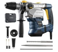 Enventor Marteau perforateur SDS-MAX 1500W 12J manche 360° 3 fonctions | Marteau de démolition avec amortissement des vibrations et embrayage de sécurité, capacité de perçage de 40 mm dans le béton