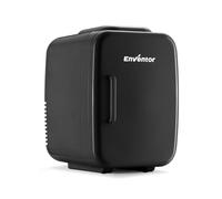 Enventor Mini Frigo 4L, 6 Canettes, Prise 12V/220V, Silencieux, Noir