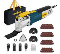 ENVENTOR Outil Multifonction Oscillant, 300W Outils Oscillants, 6 Vitesses Variables 15000-22000RPM, Angle Oscillant 3 °,28 Accessoires, Multi Outil Oscillant pour Couper, Poncer, Gratter, Scier