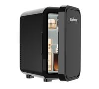 Enventor - Refroidisseur et chauffage thermoélectriques portables de 6 litres/8 canettes, 110 V AC/12 V DC, mini réfrigérateur, noir