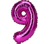 Envenzo Envenzo Ballon en aluminium en forme de chiffre pour décoration de fête d'anniversaire de 0 à 9 ans Motif chiffre 5 Rose doré rose bleu rose