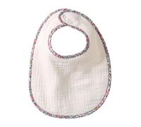 ENVIE DE FRAISE Bavoir en tissu Liberty bébé en gaze de coton rose pâle TU