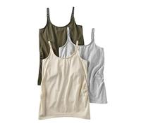 ENVIE DE FRAISE Lot de 3 débardeurs Grossesse et Allaitement Kaki 38/40