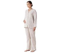 Pyjama grossesse 2 pièces en gaze de coton écru 38