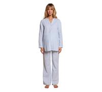 Pyjama grossesse 2 pièces en gaze de coton rayé bleu 42