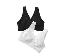 Envie DE FRAISELot de 2 brassières d'allaitement croisées sans Couture Lot Noir + blancM