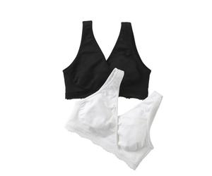 Envie DE FRAISELot de 2 brassières d'allaitement croisées sans Couture Lot Noir + blancM