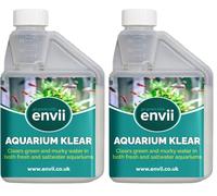 Envii Aquarium Klear - Traitement Aquarium Eau Verte - Produit Bacterie Entretien Aquarium Eau Douce - Traite 4000 litres (Lot de 2)