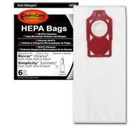 EnviroCare Sacs d'aspirateur HEPA conçus pour s'adapter aux aspirateurs Riccar Vibrance et Simplicity. A826