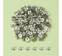 Environ 100 pièces En Acier Inoxydable Oreille Bouchons , Boucle D'oreille Bouchon , Adapté Pour Fixation Boucle D'oreille Taille UniquePolychlorures de vinyle