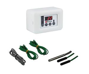ENVIRON - Kit de commande solaire avec sonde, régulateur de différence, contrôle de la température pour piscine, système solaire solaire, régulateur de charge, régulateur d'eau chaude