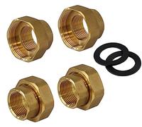 ENVIRON - Lot de 2 raccords de pompe 1 1/2" x 1" en laiton DN25 avec joints | Pour pompe de circulation, pompe, chauffage, montage, raccord de pompe à haute efficacité, raccord de pompe de chauffage,