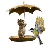 Environnement de mangeur d'oiseaux écureuils - mangeoire d'oiseaux animaux avec parapluie, écureuil d'extérieur tenant la mangeoire d'oiseaux sauvages | Centrale électrique