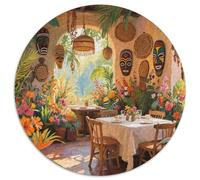 environnement rempli de fleurs et de plantes Puzzles 1000 Pièces Cadeau Unique restaurant Jeu Éduchatif Défi Jouet À De Qualité Supérieure Peinture art Pour Adultes Et Enfants À Partir De 14 Ans 1000p