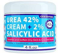 ENVISHA Crème à l'urée 42 % pour les pieds - 42 % d'urée avec 2 % d'acide salicylique et d'acide hyaluronique - Pour pieds, mains, talons, coudes, ongles et genoux