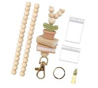 Envoi Artistique De Code Sphère Chêne Avec Des Franges Décoratives Propriétaire Carte D'identité Travail Permanent Pour L'organisation Professionnelle Bureau Porte-clés Décoration