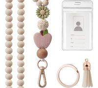 Envoi Artistique De Code Sphère Chêne Avec Des Franges Décoratives Propriétaire Carte D'identité Travail Permanent Pour L'organisation Professionnelle Bureau Porte-clés Décoration