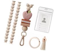 Envoi Artistique De Code Sphère Chêne Avec Des Franges Décoratives Propriétaire Carte D'identité Travail Permanent Pour L'organisation Professionnelle Bureau Porte-clés Décoration